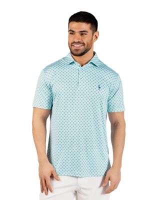 Men's Micro Geo Floral Printed Performance Polo