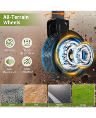 Collapsible Wagon with Wheels, Heavy-Duty 380 Lbs Foldable Utility Cart, 220L Capacity, Adjustable Handle for Grocery & Camping.