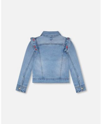 Girls Denim Jacket with Embroidery