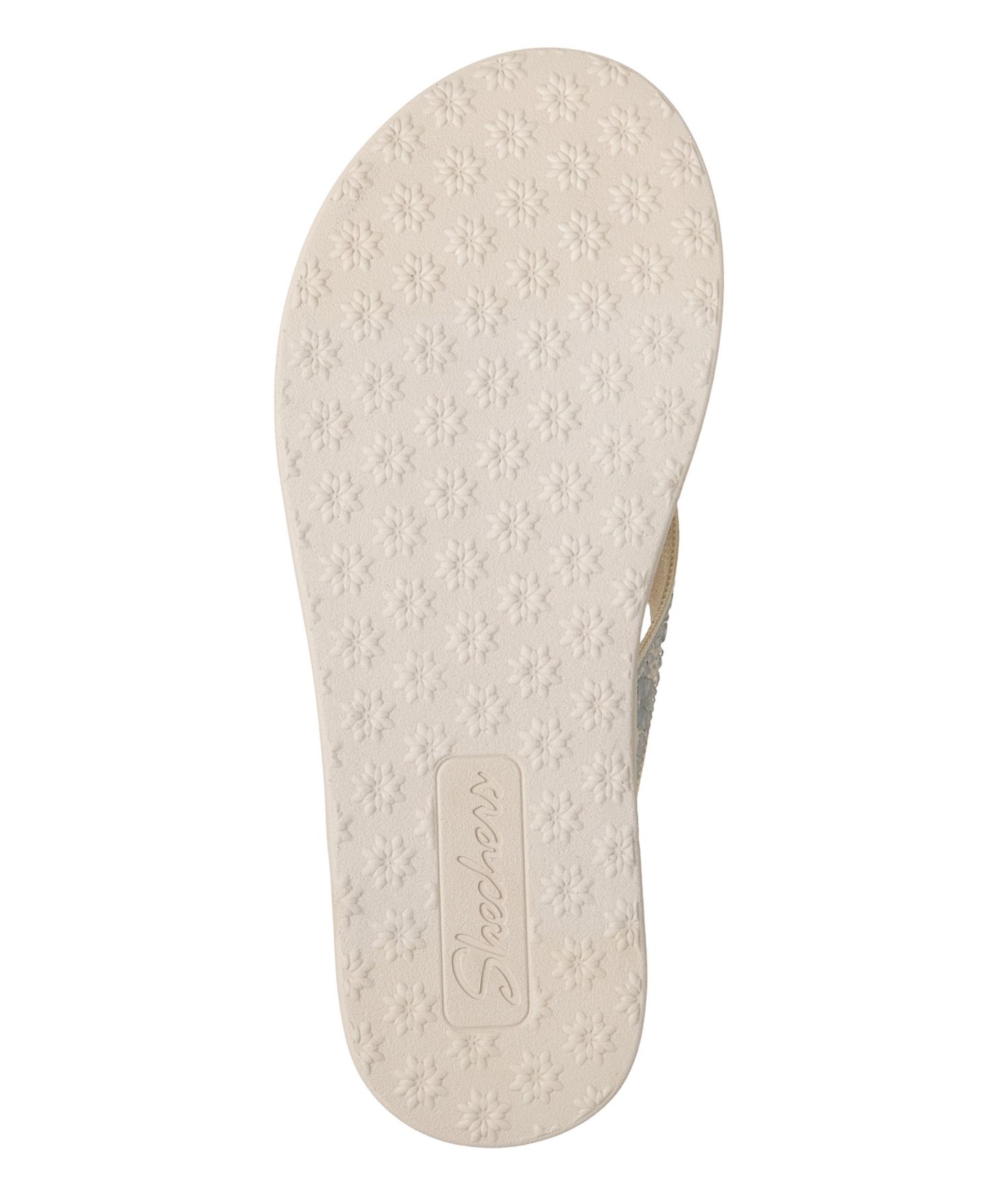 Женские сандалии Skechers Meditation Luxe - Sunny Glow Flip-Flop Thong, цвет: Молочный белый — фото 6