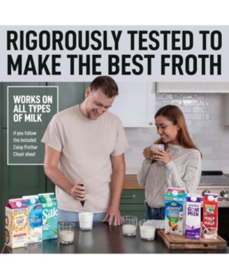 Handheld Milk Frother Stainless Steel Single Whisk with Stand