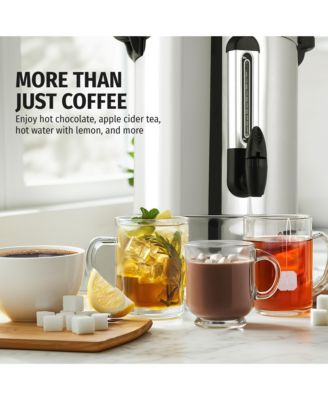 Commercial Grade 100 Cup Coffee Maker Hot Water Urn - Large Percolator Pot Dispenser with Double Wall Stainless Steel