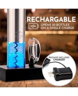 Rechargeable Electric 3-in-1 Wine Bottle Opener Set with Foil Cutter