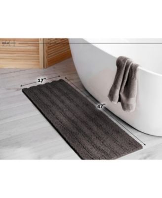 Soft Shaggy Microfiber Ultra Absorbent Bathroom Rug (47"x17")