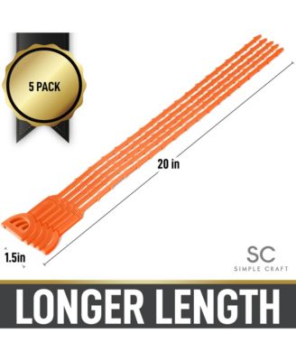 5 Pack 20-Inch Plumbing Snake Drain Clog Remover with Barbed Edges