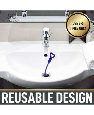 5 Pack 20-Inch Plumbing Snake Drain Clog Remover with Barbed Edges