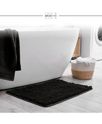 Soft Shaggy Microfiber Ultra Absorbent Bathroom Rug (17"x24")
