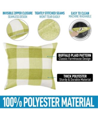 2 Pack Buffalo Plaid Throw Pillow Outdoor & Indoor Covers 16x16 inches