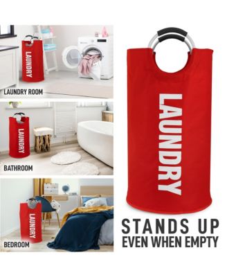 Heavy Duty Collapsible Laundry Basket with Handles (82L Large)