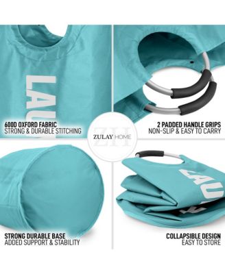 Heavy Duty Collapsible Laundry Basket with Handles (82L Large)