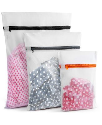 3 Pack Reusable Mesh Laundry Bags for Delicates  (1 Large, 1 Medium, 1 Small)