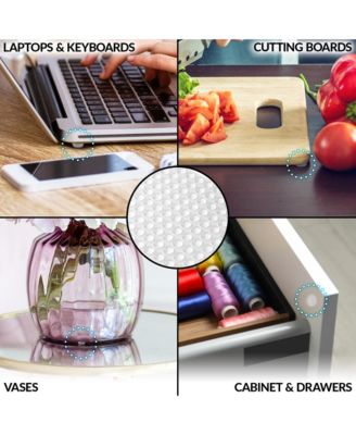 Clear Cabinet Door Rubber Bumpers for Kitchen Cabinets, Drawers, Picture Frames, Furniture, Glass Tops (50 Pack)