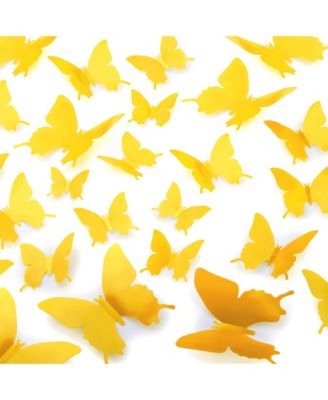 Removable DIY 3D Butterfly Wall Decorations (24pcs with 3 Different Sizes)