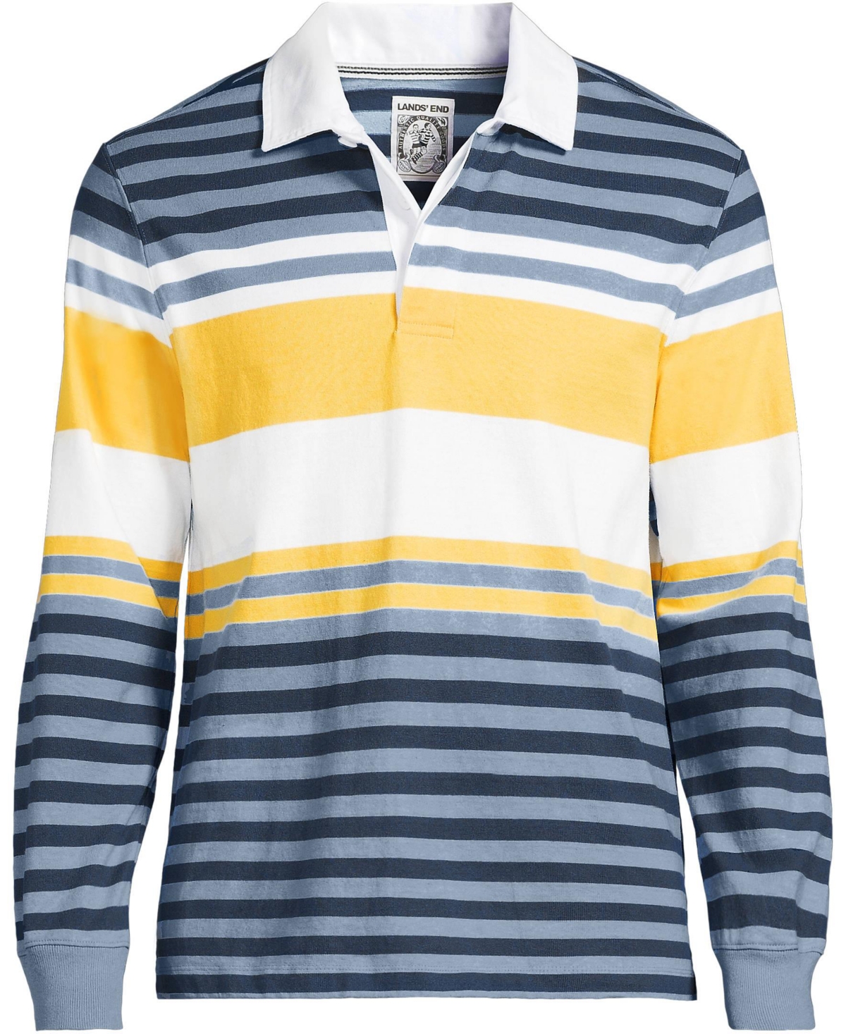 Lands' End Men's Long Sleeve Stripe Rugby Shirt