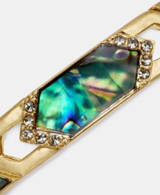 Pav&eacute; & Abalone Cutout Stretch Bracelet