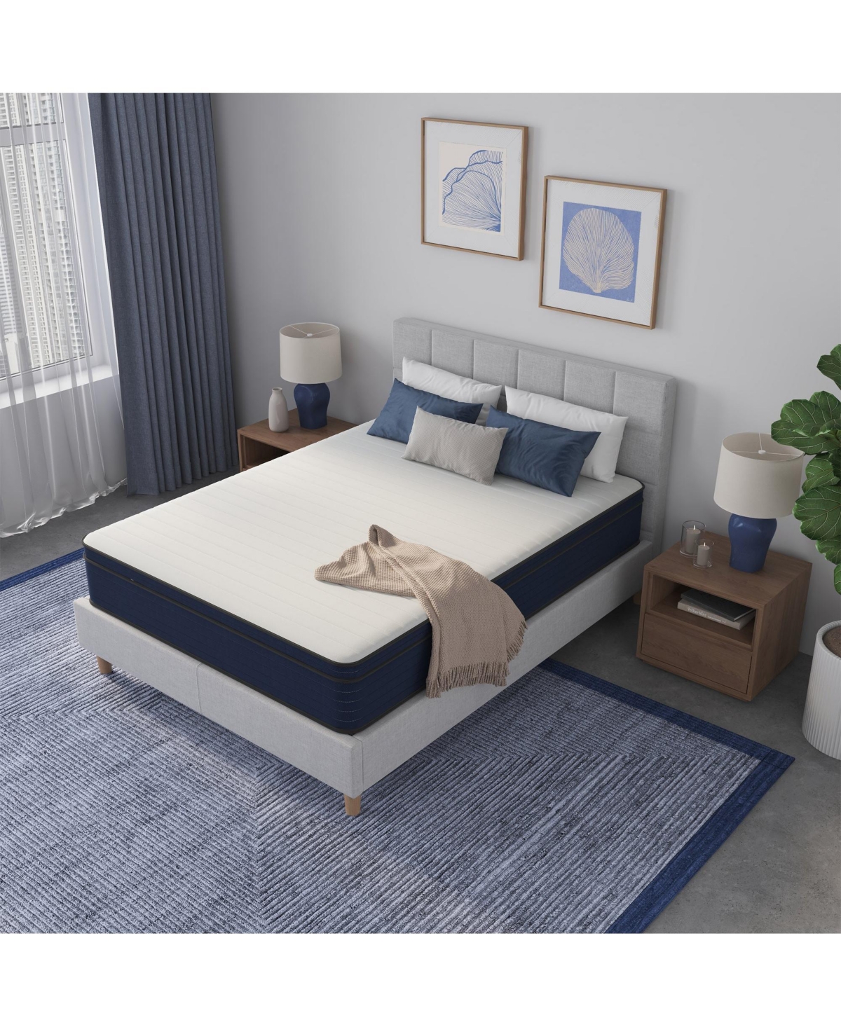 Clihome 10 Inch Euro Top Hybrid Cooling Gel Mattress