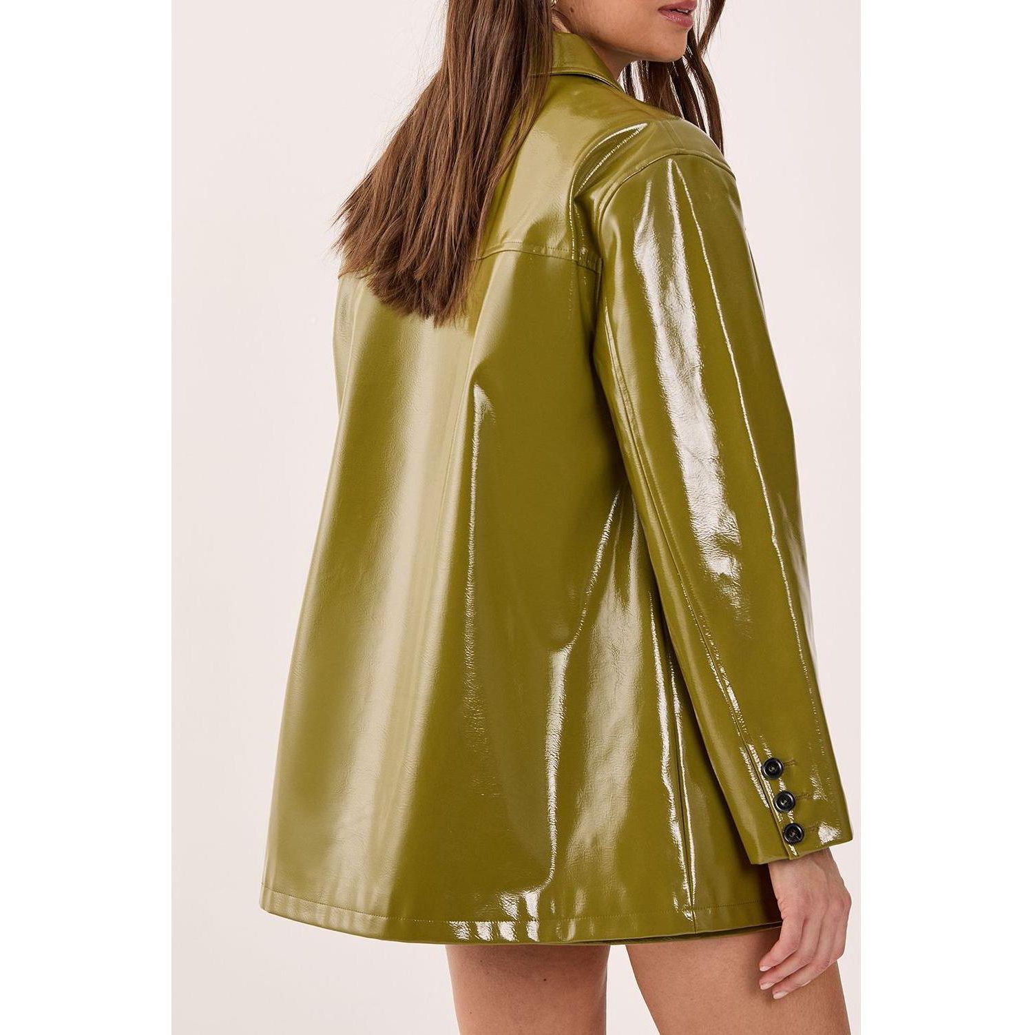 Women's Vinyl High Clean Longline Jacket