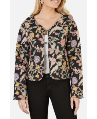 Women's Floral Reversible Cotton Quilted Jacket