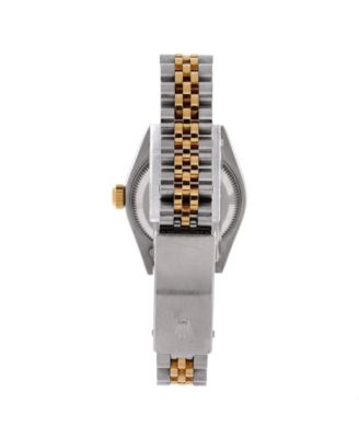 Oyster Perpetual Datejust Automatic Watch in Stainless Steel and Gold with Diamond Markers 26mm