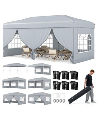 Pop-Up Canopy Tent with 6 Sidewalls, Instant Setup