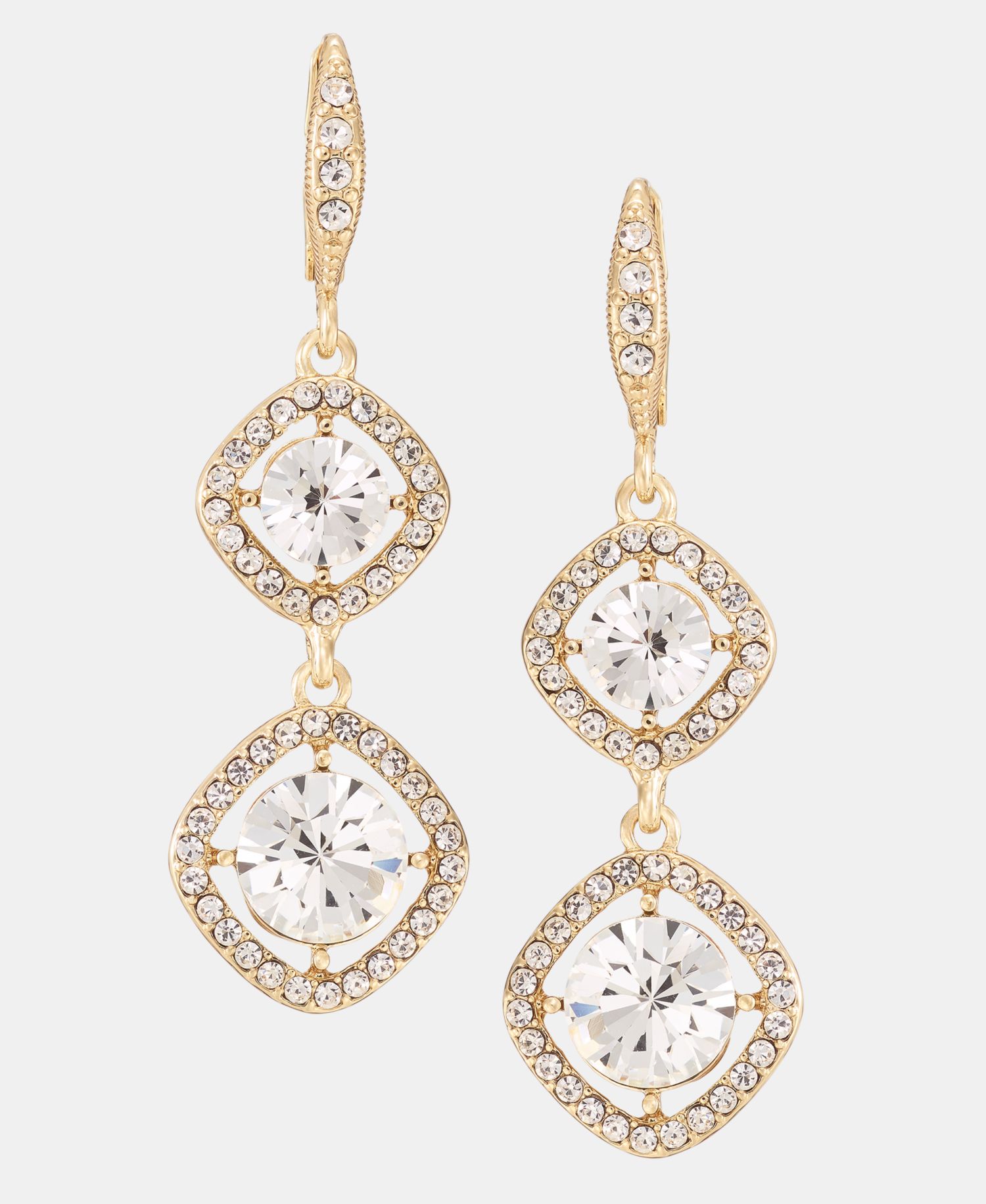 Crystal Double Drop Earrings