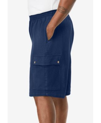 Big & Tall Full Elastic Waist Gauze Cargo Shorts