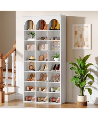 70.87" Tall Shoe Storage Cabinet with 24 Cubbies, Freestanding Shoes Rack Organizer
