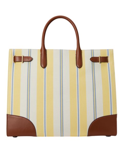 Женские сумки Lauren Ralph Lauren Striped Canvas Extra-Large Devyn Tote Bag
