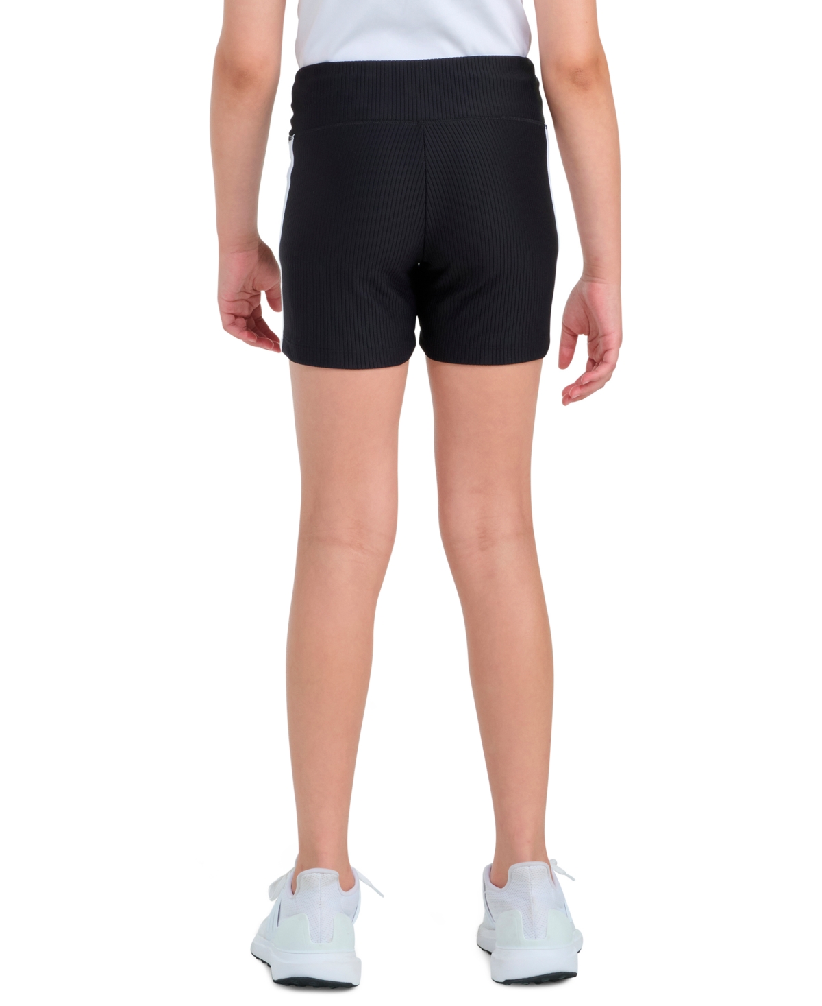 adidas Girls' 8-16 Detached Waistband Rib Bike Shorts