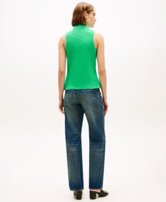 Women's Sleeveless Script Polo T-Shirt