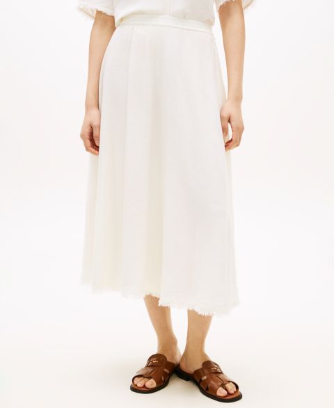 Женская юбка Tommy Hilfiger Pull-On Midi, цвет: Слоновая кость шёлковый