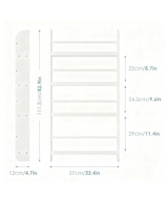 Wall-Mounted 4-Tier Bookshelf: Space-Saving, Kid-Friendly, Easy Assembly