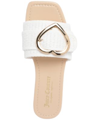 Women's Zapphire Heart Buckle Slide Flat Sandals