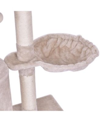 56" Cat Play Tree with Condo, Scratching Posts & Ladder