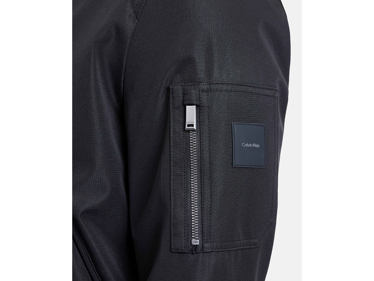 Мужская куртка Calvin Klein Ripstop Bomber, цвет: Чёрный — фото 4