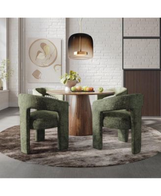 Gwen Modern Luxury Jacquard Fabric Upholstered Sculpture Armchair