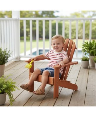 Kid's Wooden Adirondack Chair for Indoor and Outdoor, Cedar Patio Lounge Chiar