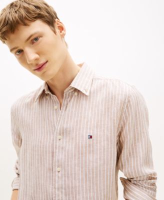 Men's Linen Bengal Stripe Shirt