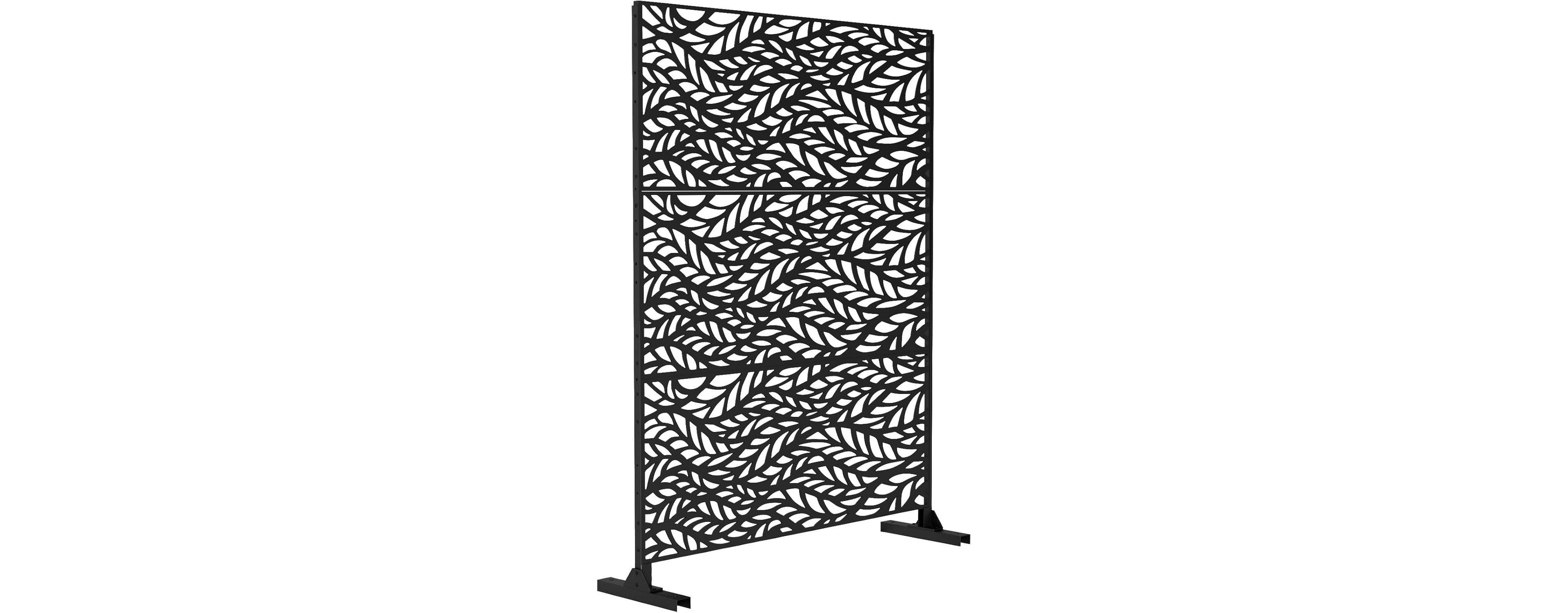 gaomon Outdoor Privacy Screen, Metal Freestanding Patio Divider for Garden, Deck & Balcony