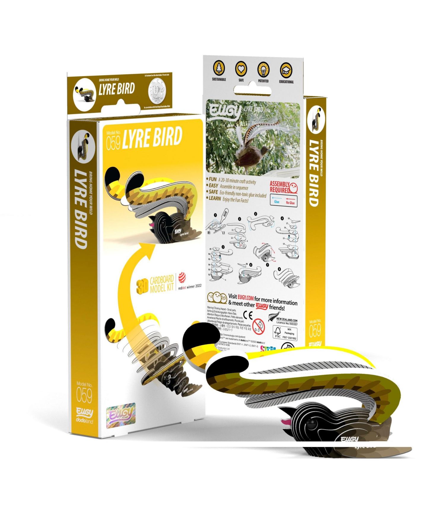 Детские конструкторы Eugy Lyre Bird 3D Puzzle — фото 1