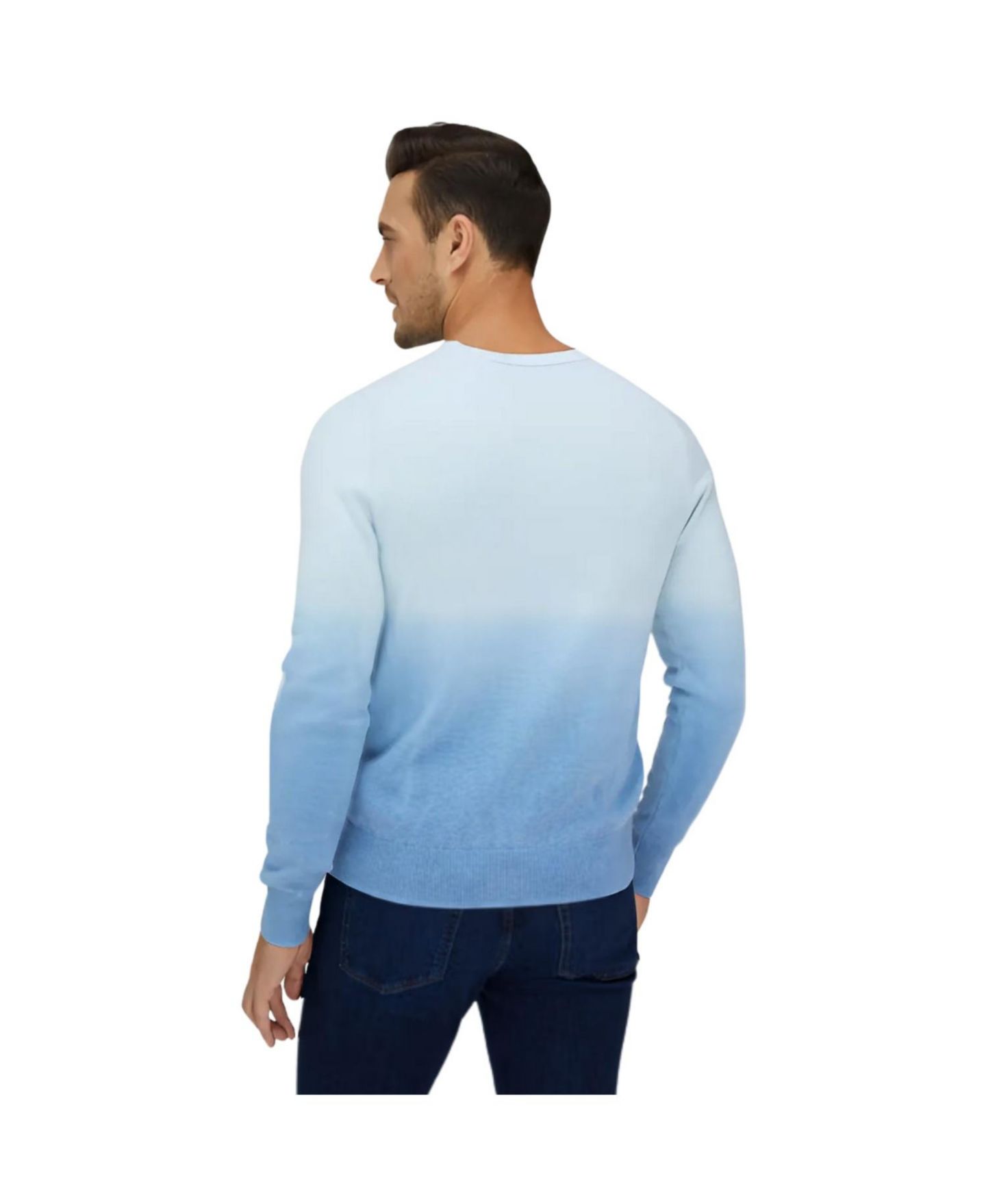 Мужской свитер Bellemere New York Polar Gradient Merino Wool, цвет: Небесно-голубой — фото 2