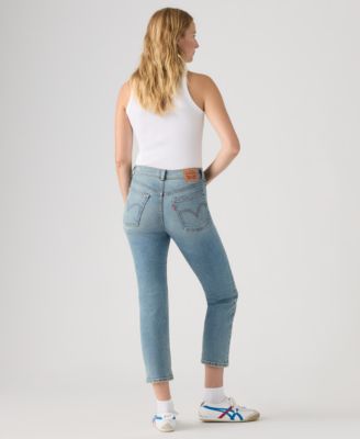 Women's Wedgie Straight-Leg High Rise Cropped Jeans