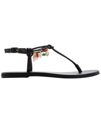 Women's Seajewels T-Strap Round Toe Flat Sandals