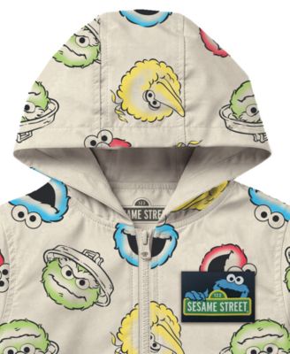 Boys' 2T-5T Printed Hooded Windbreaker Jacket