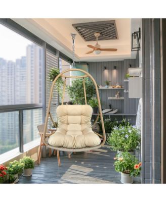 Wicker Rattan Swing Egg Chair without Stand