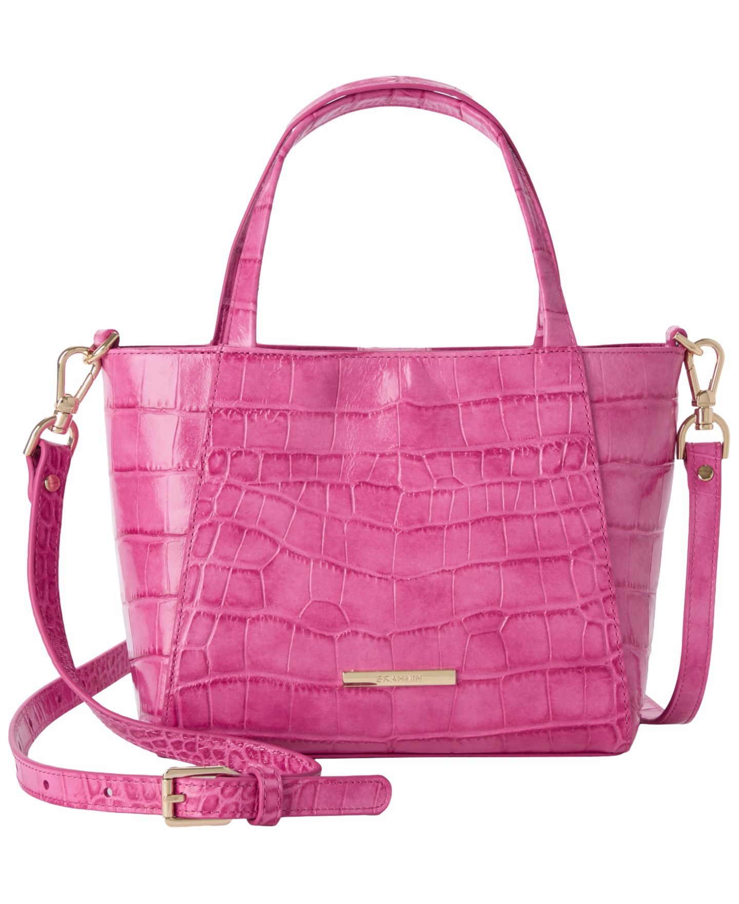 Женская сумка Brahmin Mona Alba Small Leather Crossbody, цвет: Розовый — фото 1
