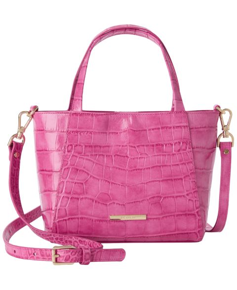 Женская сумка Brahmin Mona Alba Small Leather Crossbody, цвет: Розовый