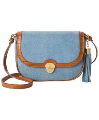 Portia Starlit Denim Small Crossbody Bag