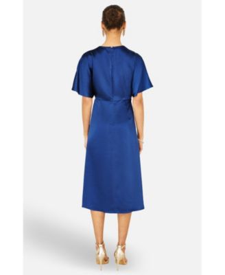 Women's Satin Midi Kimono Dress