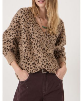 Women's Betty Wool Blend Patterned Wrap Jumper